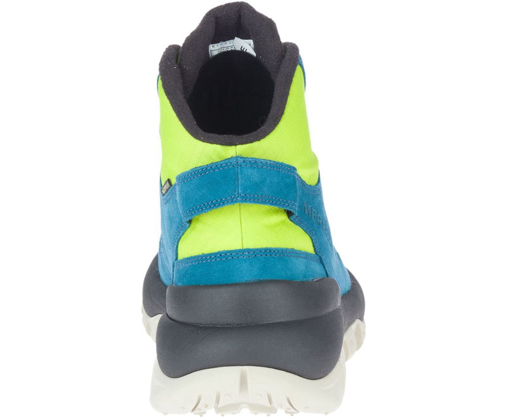 Merrell Boots Blue/Green - ATB Mid Polar Waterproof - Mens 73CKPWLAG